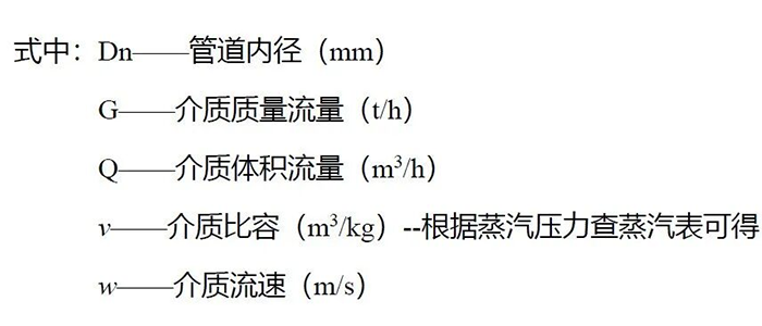 蒸汽管道的管径