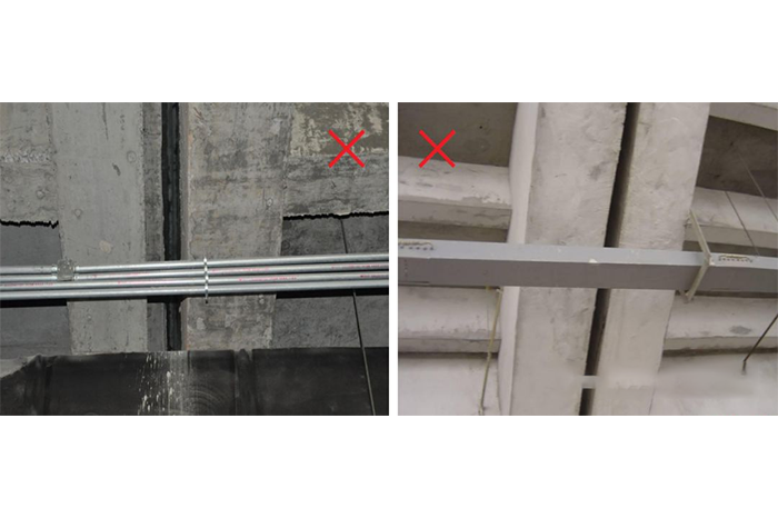 管道、桥架穿过建筑缝隙