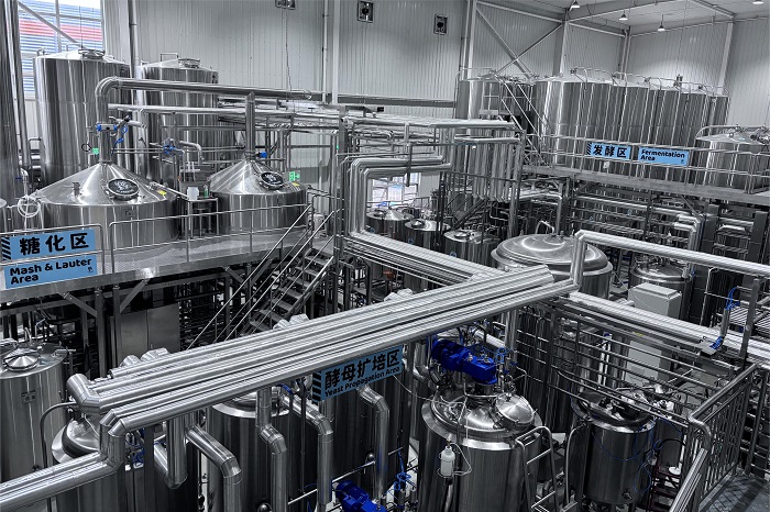 山东天泰啤酒厂设备案例实拍图